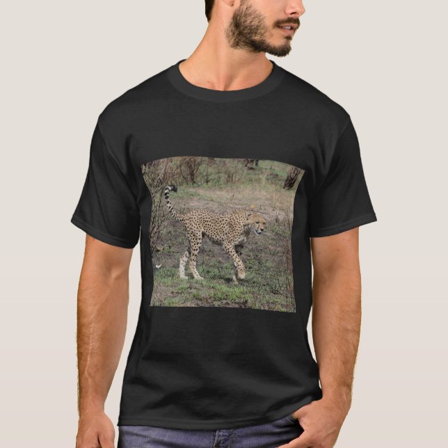 Cheetah On The Move, Kenya. T-Shirt (Front)
