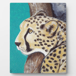 Cheetah Painting Plaque