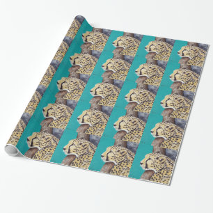 Cheetah Painting Wrapping Paper