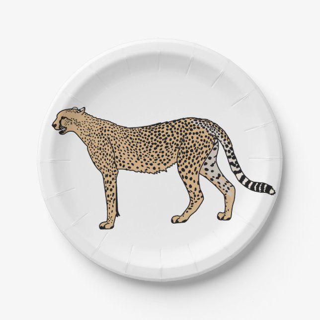 Cheetah Paper Plate (Front)