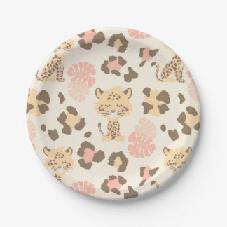 Cheetah paper plate