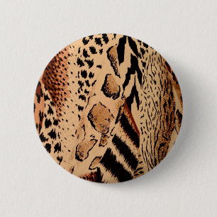 Cheetah Pattern 6 Cm Round Badge