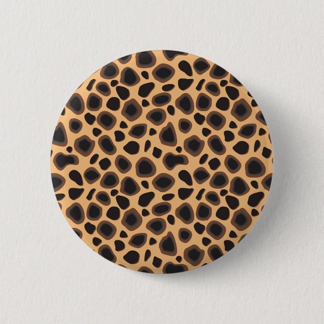 Cheetah Pattern 6 Cm Round Badge (Front)