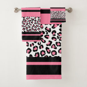 Cheetah Pattern Bath Towel Set