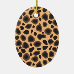 Cheetah Pattern Ceramic Tree Decoration