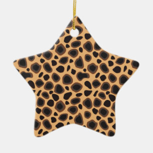 Cheetah Pattern Ceramic Tree Decoration