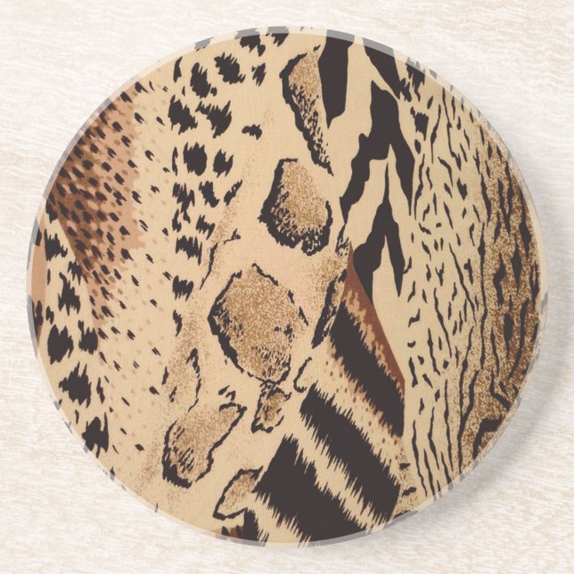 Cheetah Pattern Coaster (Front)