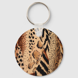 Cheetah Pattern Key Ring