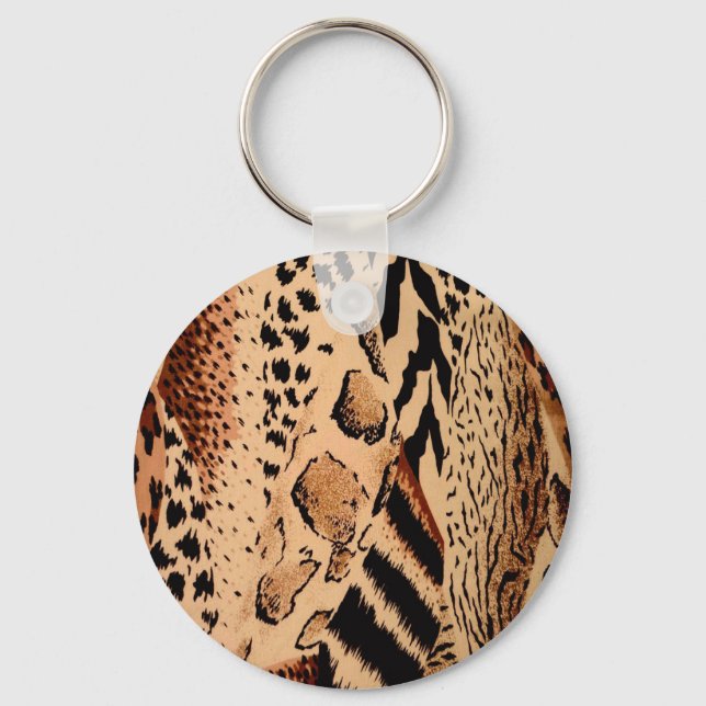 Cheetah Pattern Key Ring (Front)