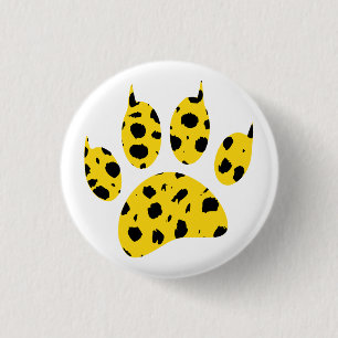 Cheetah Paw Print 3 Cm Round Badge
