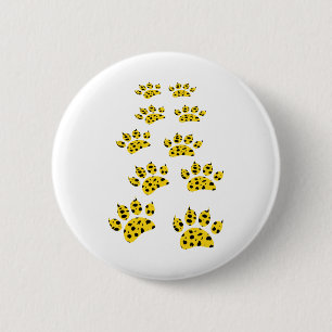 Cheetah Paw Print 6 Cm Round Badge