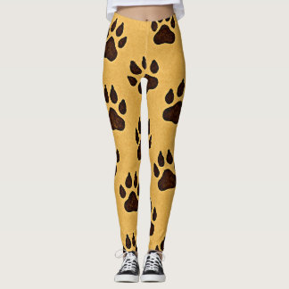 Cheetah Paw Print  Leggings