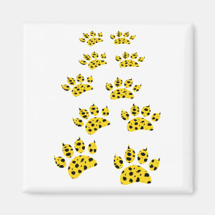 Cheetah Paw Print Magnet