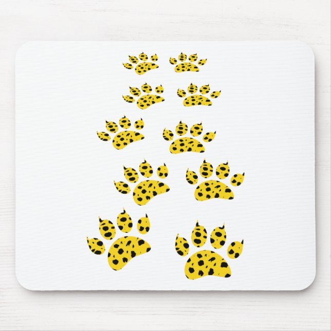 Cheetah Paw Print Mouse Mat (Front)