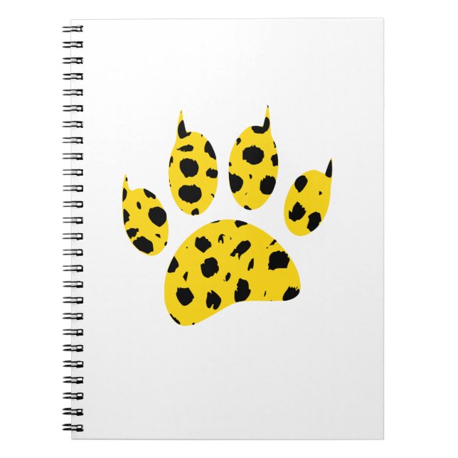 Cheetah Paw Print Notebook (Front)