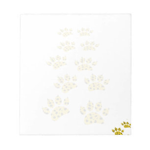 Cheetah Paw Print Notepad