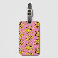 Cheetah Paw Print Pattern On Pink