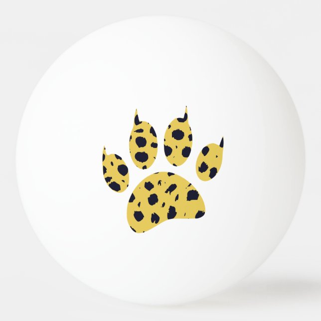 Cheetah Paw Print Ping Pong Ball (Front)