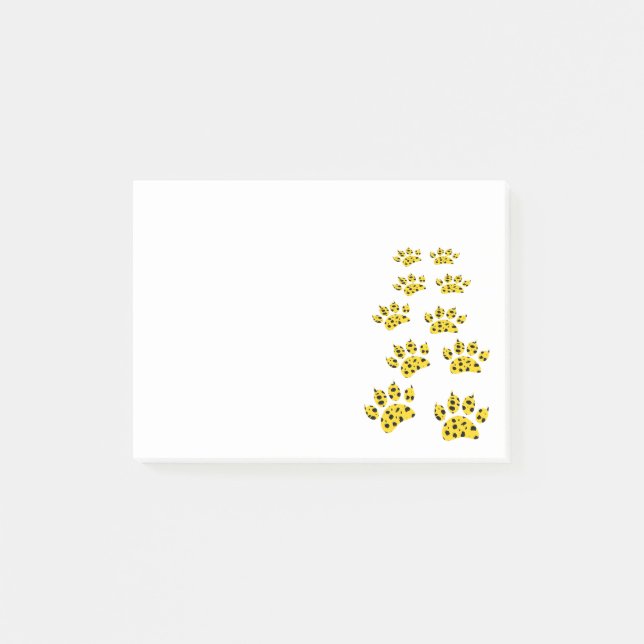 Cheetah Paw Print Post-it Notes (Front)