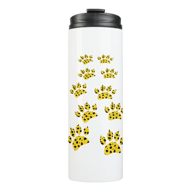 Cheetah Paw Print Thermal Tumbler (Front)