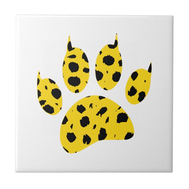 Cheetah Paw Print Tile (Front)