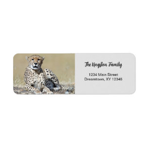 Cheetah photo personalised Return Address