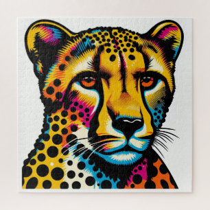 Cheetah Pop Art 600 Piece Puzzle