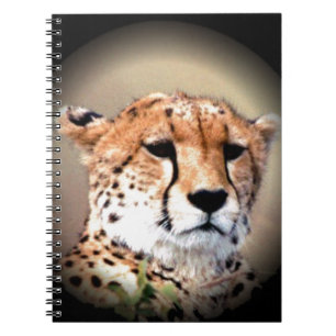 Cheetah Portrait by Full Moon: Nature's Grace Notebook