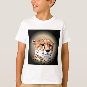 Cheetah Portrait by Full Moon: Nature's Grace T-Shirt