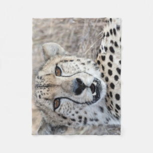Cheetah Portrait Fleece Blanket