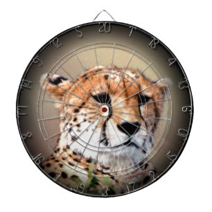 Cheetah Portrait, Full Moon: Nature's Grace Dartboard