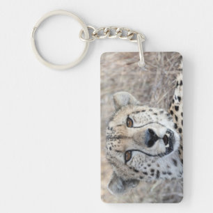 Cheetah Portrait Key Ring