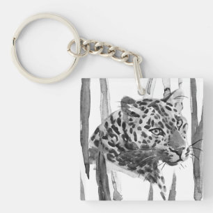Cheetah Portrait Key Ring