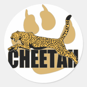 Cheetah Power Classic Round Sticker