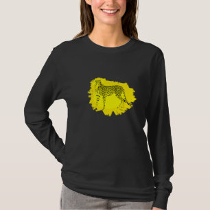 Cheetah Predator Cat Motif Animal Africa Colourful T-Shirt