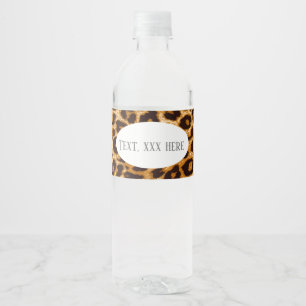 cheetah print, animal print, Leopard ,cheetah Water Bottle Label