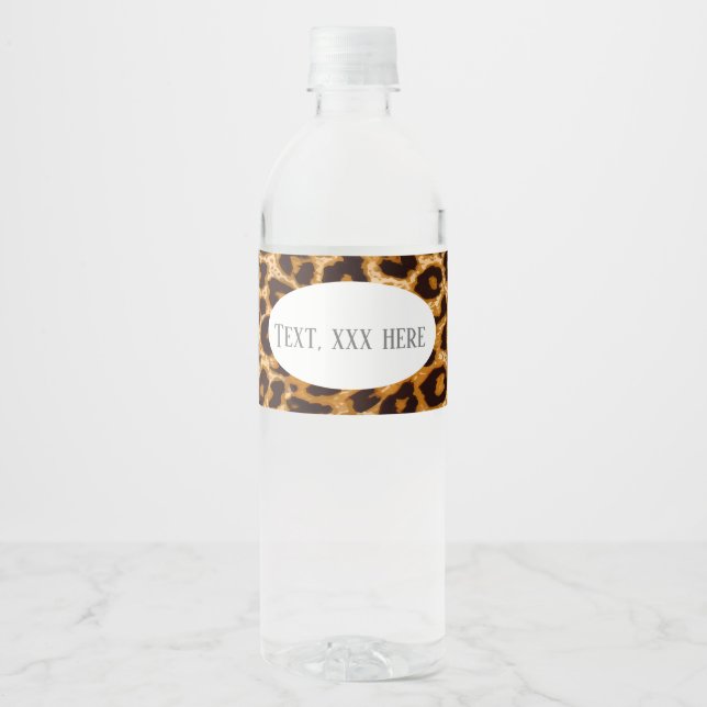 cheetah print, animal print, Leopard ,cheetah Water Bottle Label (Front)