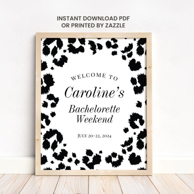 Cheetah Print Bachelorette Welcome Sign (Creator Uploaded)