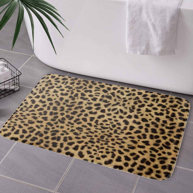Cheetah Print Bath Mat (Cheetah Print Bath Mat by Looly Elzayat
)