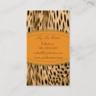 Cheetah print business cards