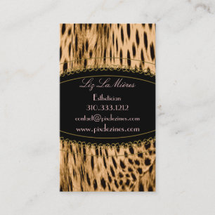 Cheetah print business cards