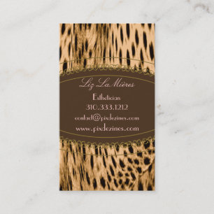 Cheetah print business cards