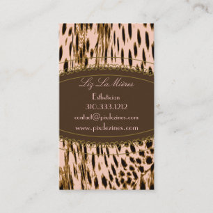 Cheetah print business cards