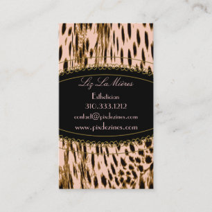 Cheetah print business cards