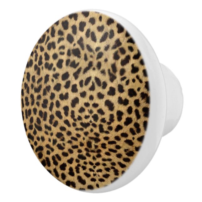 Cheetah Print Ceramic Knob (Right)