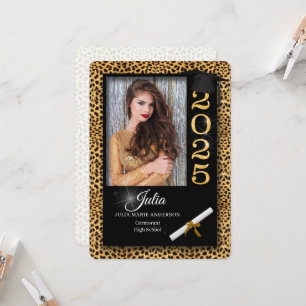 Cheetah Print Class of 2023 Graduation Invitation