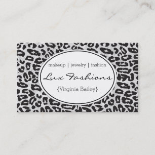 Cheetah Print Grey, Texture Business Card