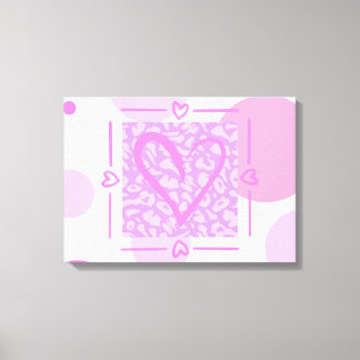 Cheetah Print Heart Polkadots Wall Art