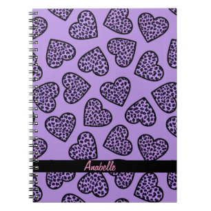 Cheetah print  hearts Notebook
