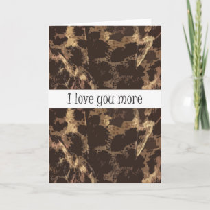 Cheetah Print I Love You More Card